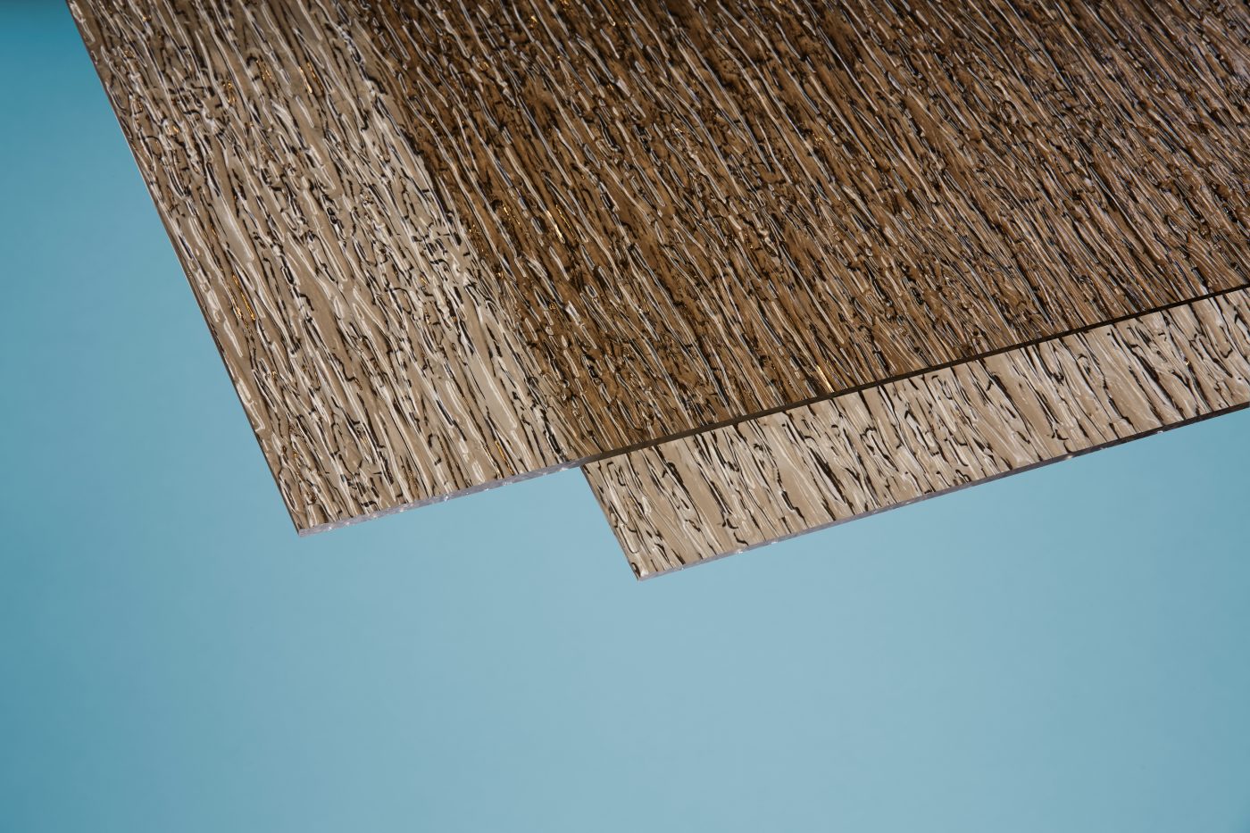 Strukturiertes Acrylglas Baumrinde 6 mm bronze