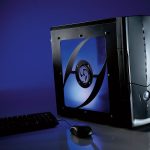 PC-Design mit Acrylglas farbig blau