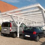 Carport mit Wellplatten Polycarbonat Wabe klar