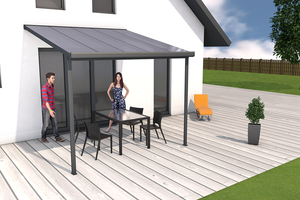 Terrassendach anthrazit 3x3m