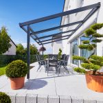 Terrassendach Premium 4x3 m anthrazit Echtglas