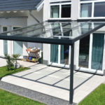 Terrassendach Premium 4x4 m anthrazit Echtglas