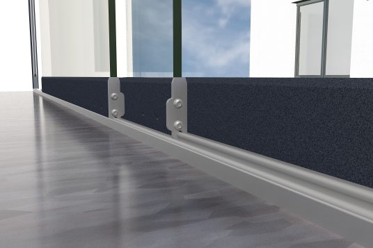 
                                                            Glasschiebewand Detail Führung unten
                                                    